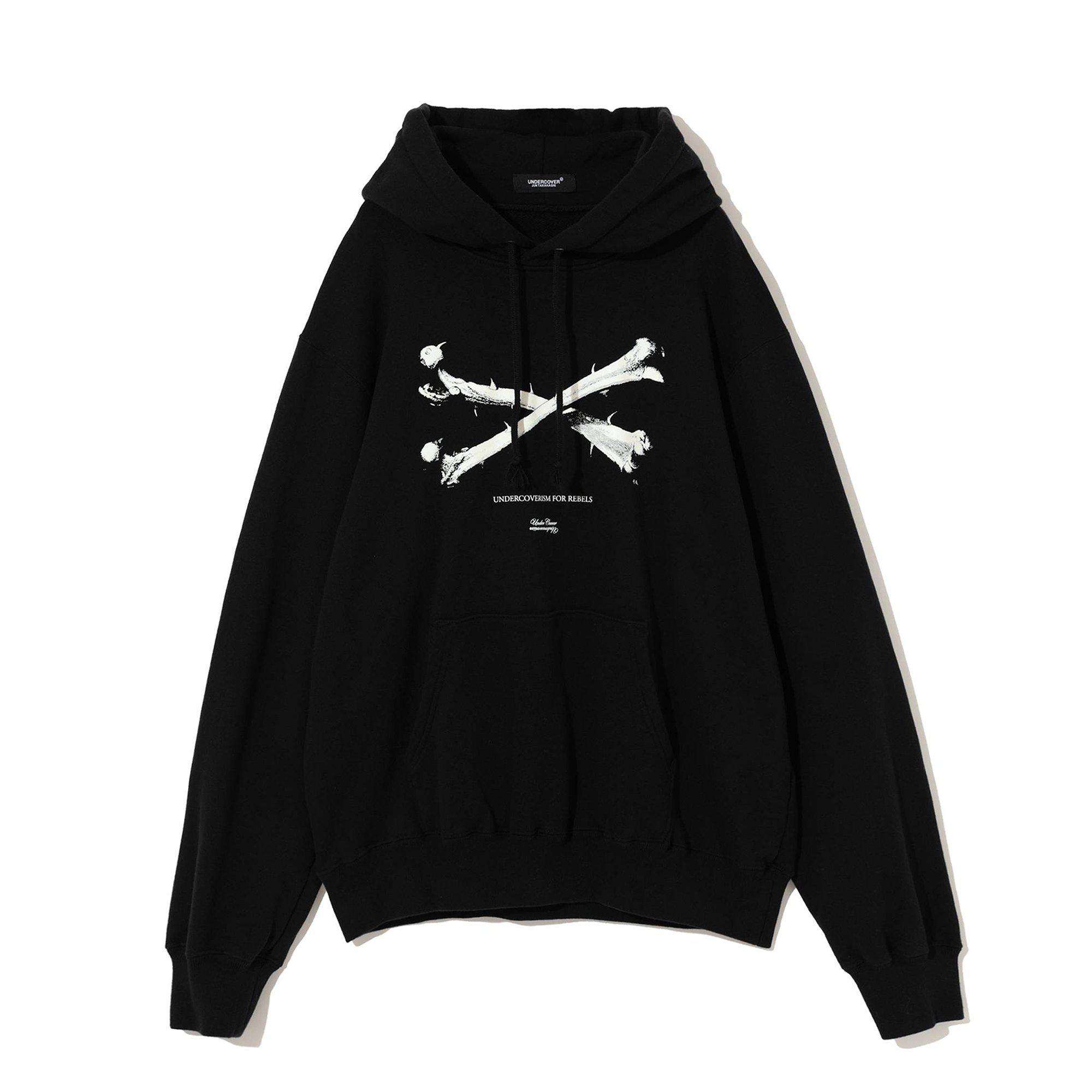 Undercover - Men’s Bones Hoodie - (Black) by UNDERCOVER