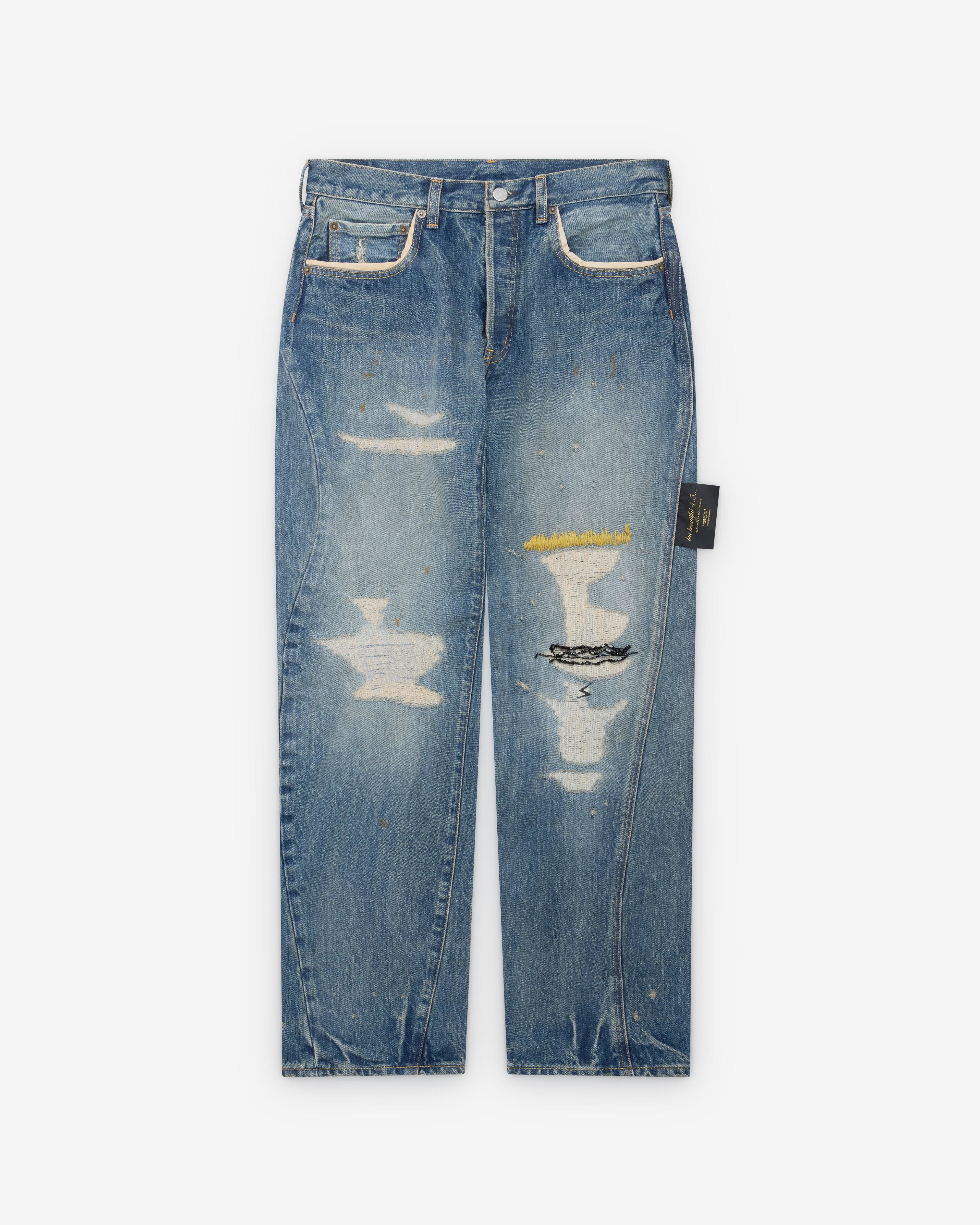 Undercover - Men's Distressed Jeans - (Light Wash) by UNDERCOVER