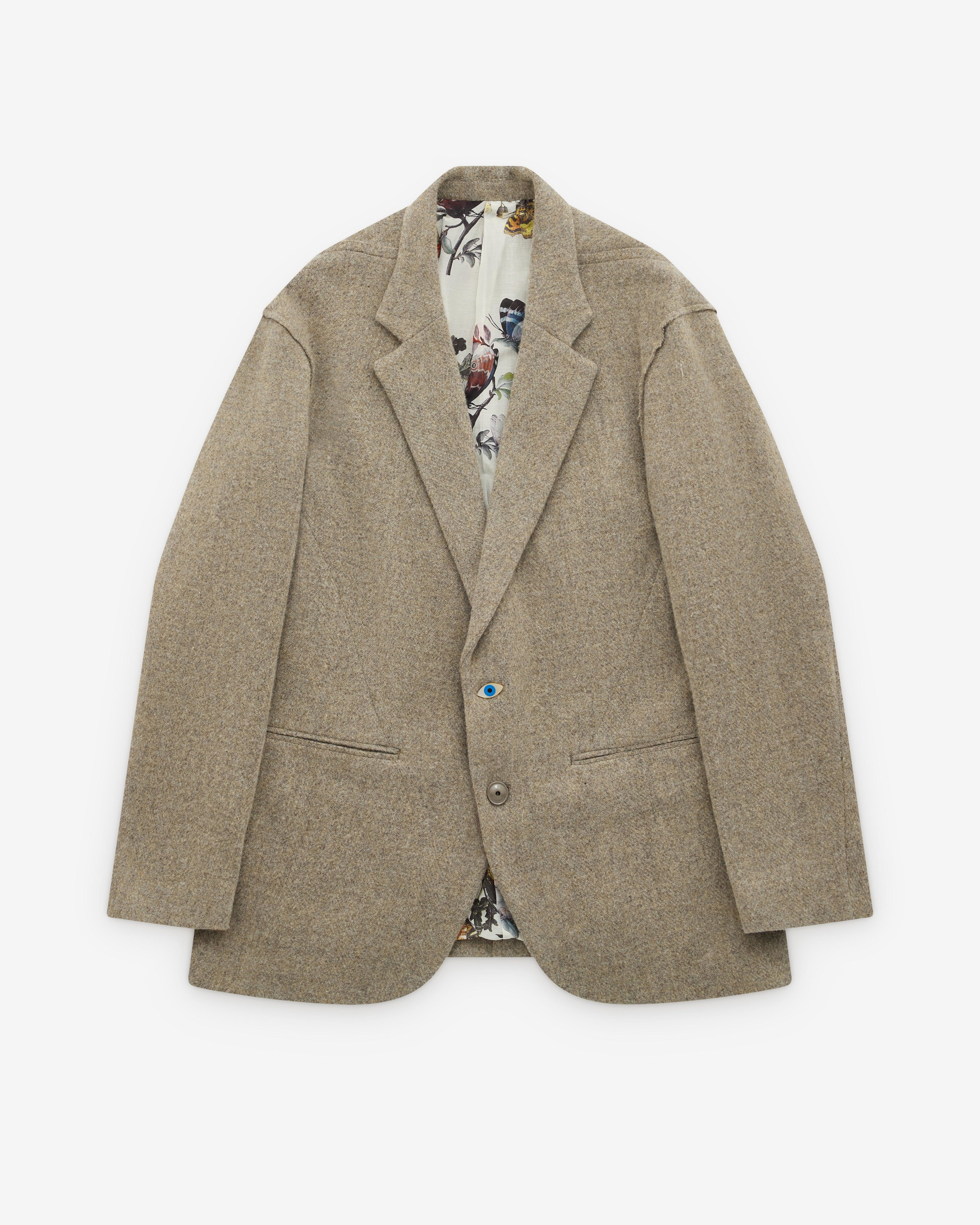 Undercover - Men's Eye Button Jacket - (Gray Beige) by UNDERCOVER