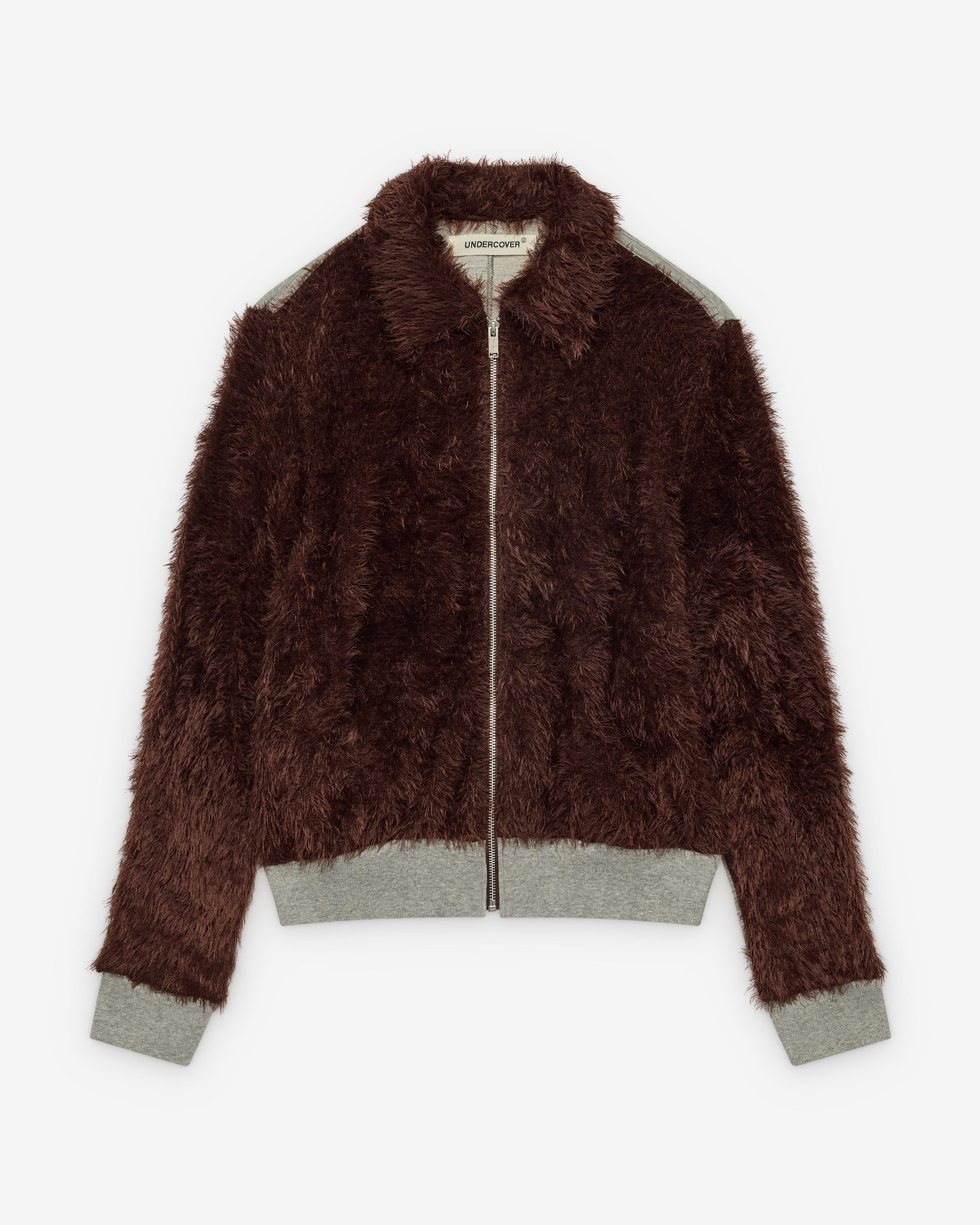 Undercover - Women's Contrast Zip Sweater - (Brown) by UNDERCOVER