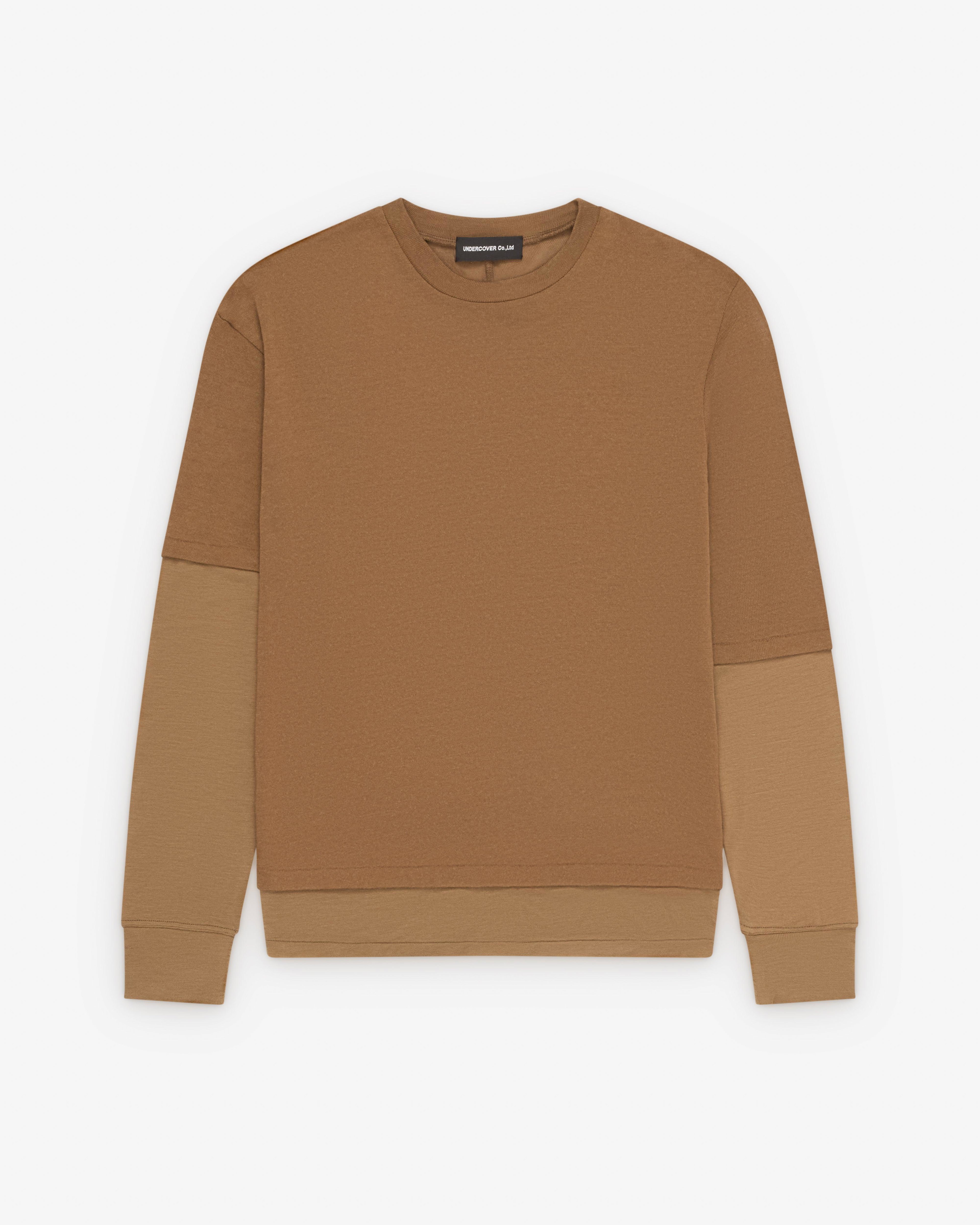 Undercover  - Women's Curved Seam Jumper - (Brown) by UNDERCOVER