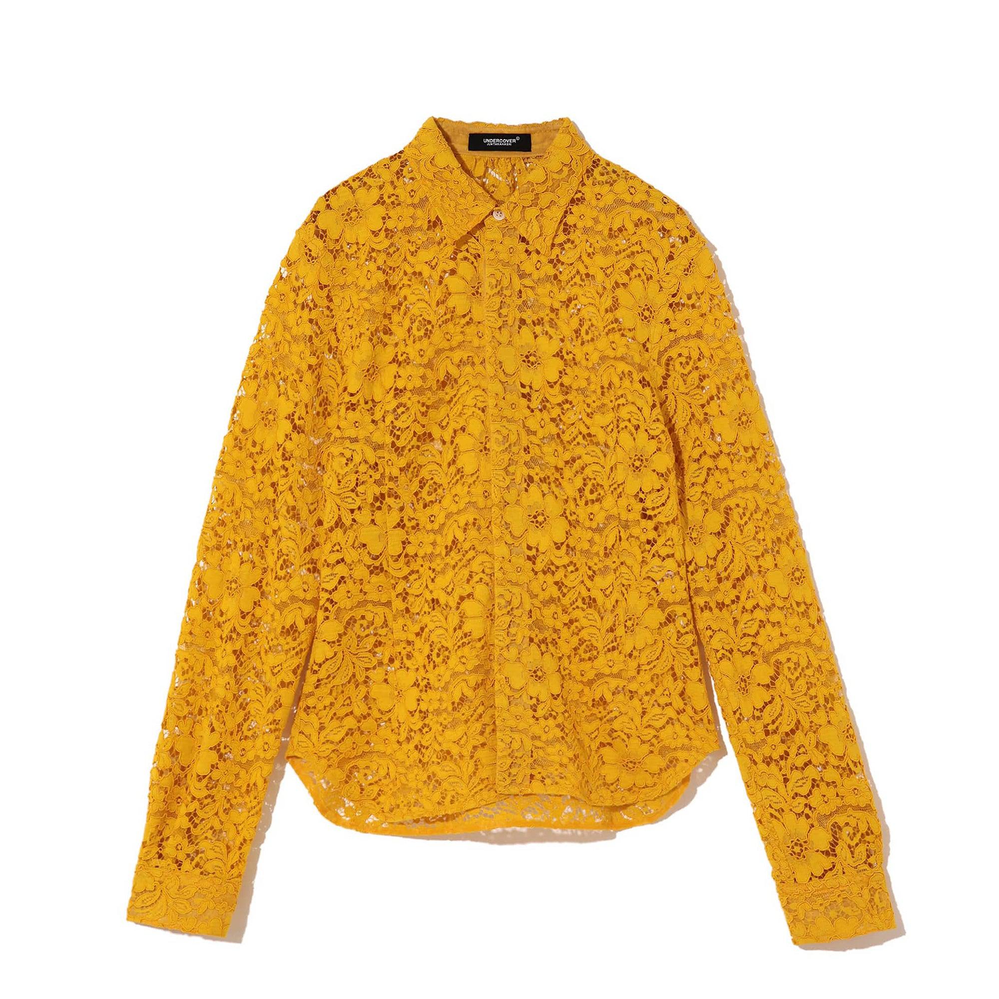 Undercover - Women’s Embroidered Lace Shirt - (Yellow) by UNDERCOVER
