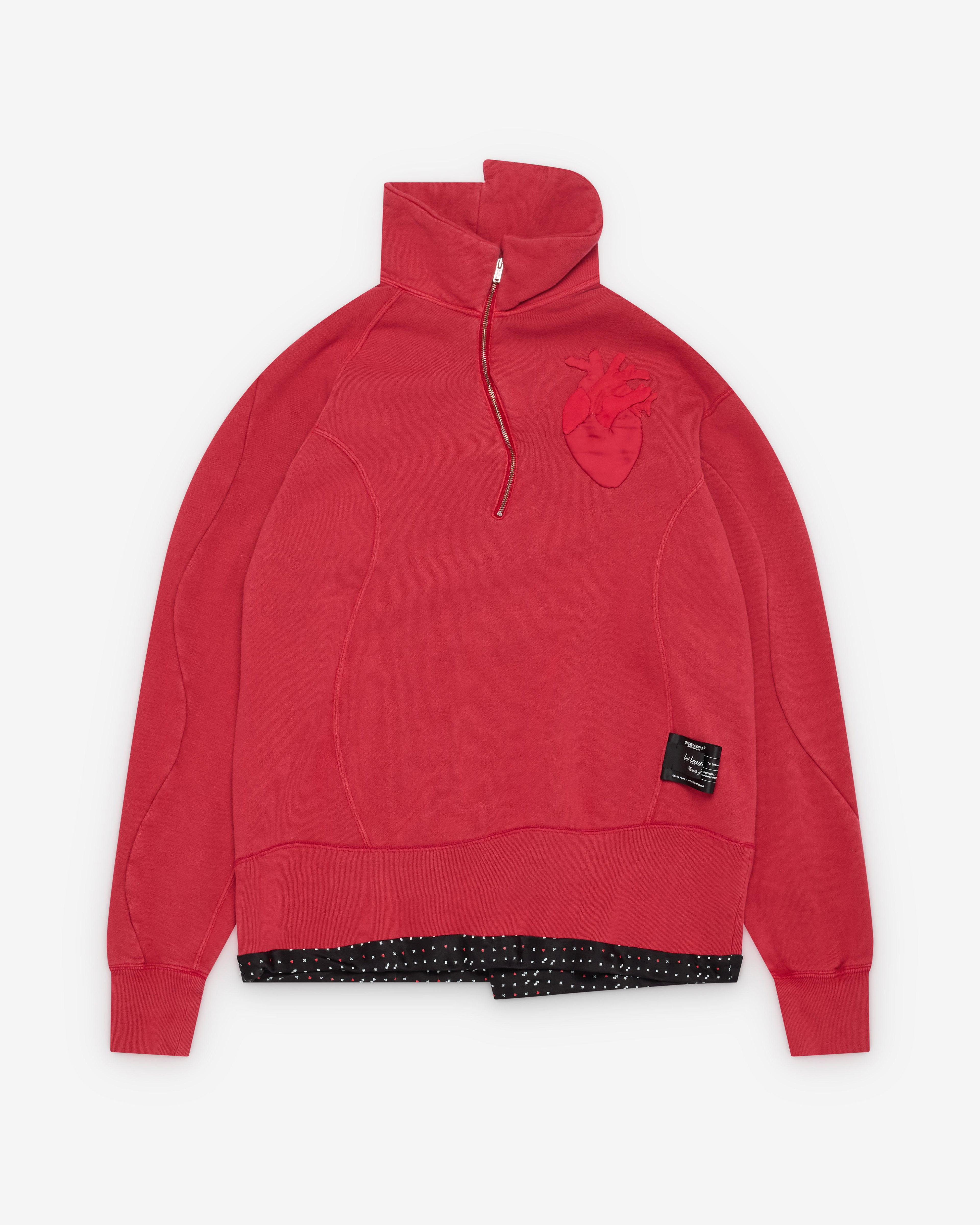 Undercover - Women's Funnel Neck Sweater - (Red) by UNDERCOVER