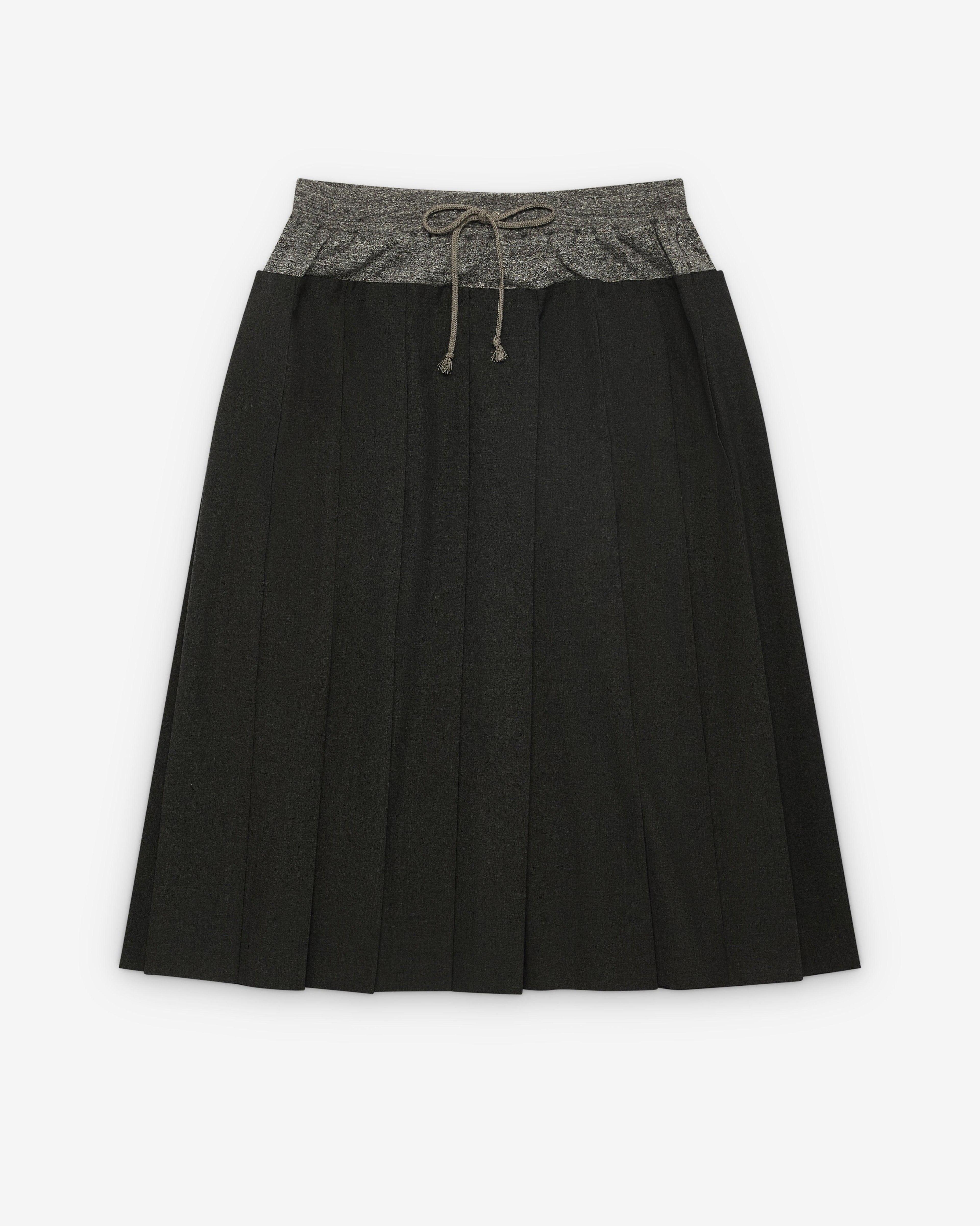 Undercover - Women's Pleated Skirt - (Charcoal) by UNDERCOVER