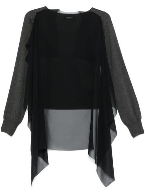 cape-insert sweater by UNDERCOVER