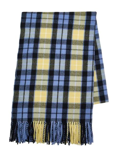 check-fringe scarf by UNDERCOVER