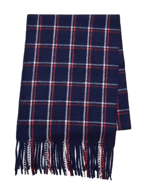 check fringed scarf by UNDERCOVER