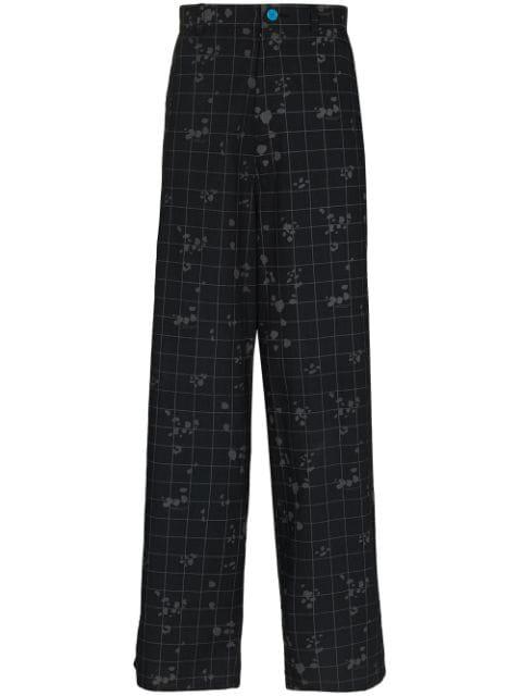 check-pattern loose-fit trousers by UNDERCOVER