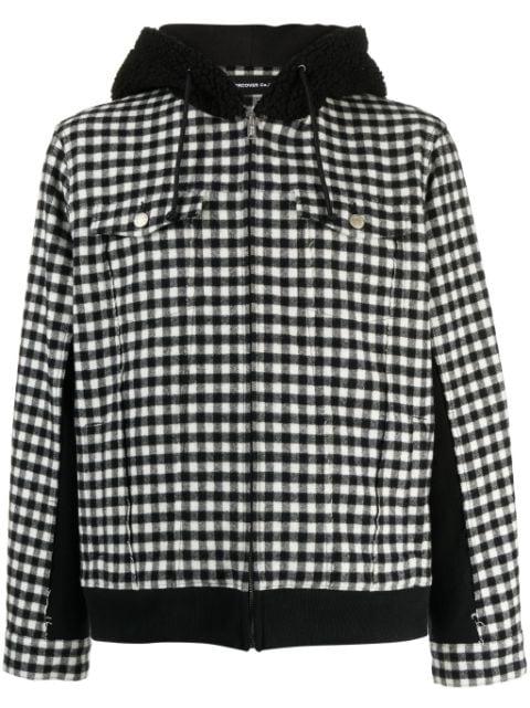 check-print hoodied jacket by UNDERCOVER