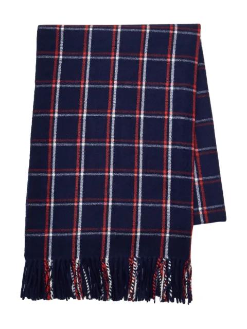 checked fringed scarf by UNDERCOVER