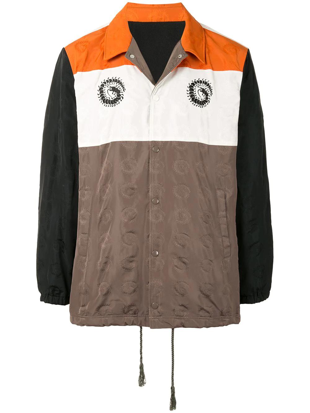 colour-block logo-print jacket by UNDERCOVER