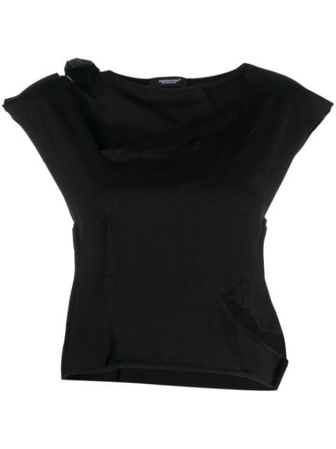cut-out cotton T-shirt by UNDERCOVER