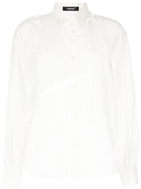 cut-out detail cotton shirt by UNDERCOVER