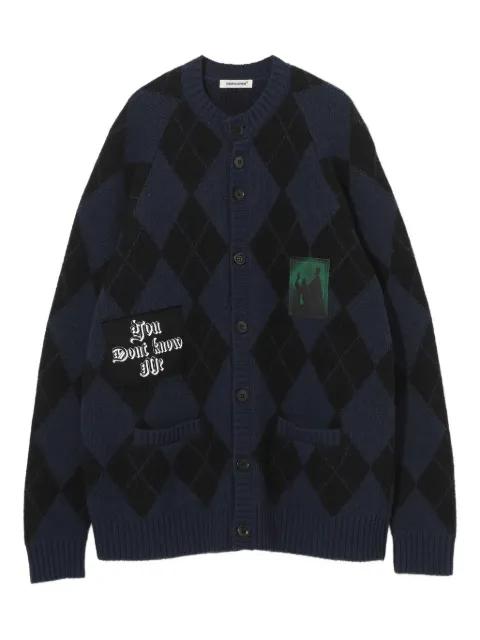 diamond-pattern cardigan by UNDERCOVER
