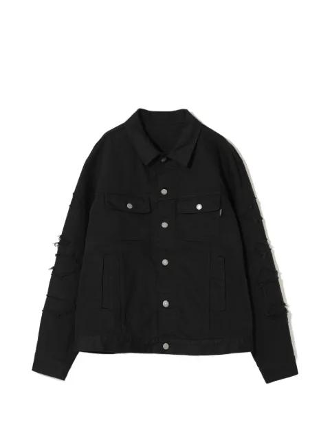 distressed cotton denim jacket by UNDERCOVER