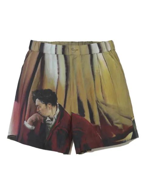 elasticated printed shorts by UNDERCOVER