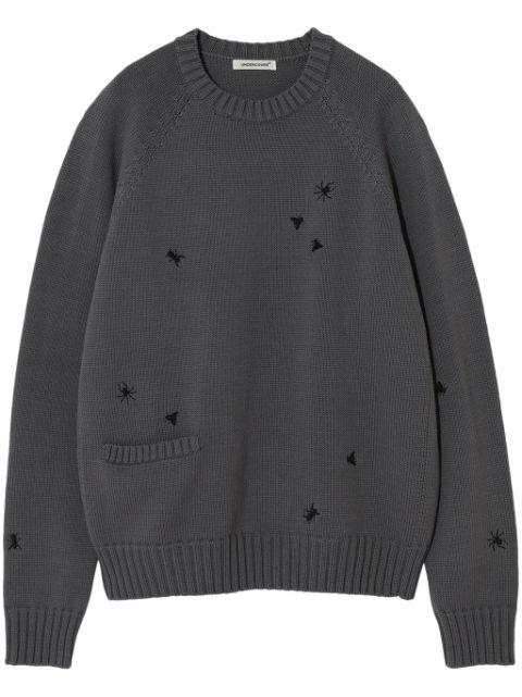 embroidered crew-neck jumper by UNDERCOVER