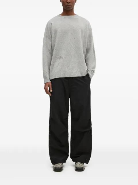 embroidered-detail crew-neck sweater by UNDERCOVER