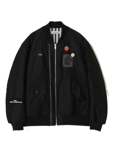embroidered-patch quilted bomber jacket by UNDERCOVER