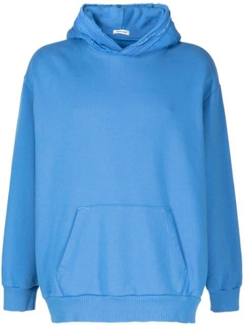 embroidered-trim cotton hoodie by UNDERCOVER