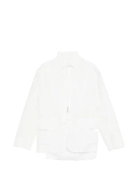 frayed panelled shirt by UNDERCOVER