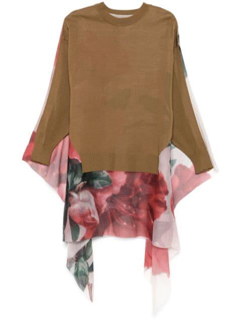 georgette panel sweater by UNDERCOVER