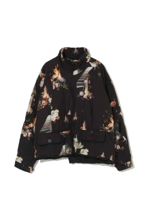graphic-print asymmetric jacket by UNDERCOVER