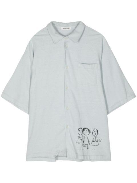 graphic-print cotton shirt by UNDERCOVER