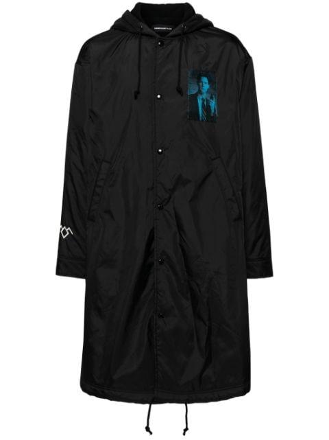 graphic print hoodied parka by UNDERCOVER