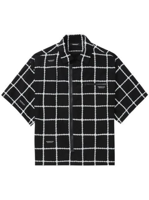 graphic-print zip-up shirt by UNDERCOVER
