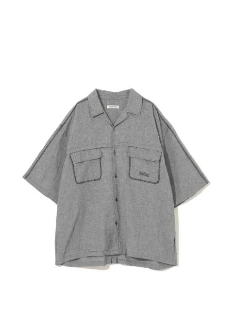 houndstooth-pattern patch-pocket shirt by UNDERCOVER