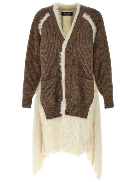 hybrid wool cardigan by UNDERCOVER