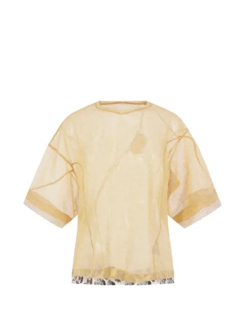 layered-effect semi-sheer T-shirt by UNDERCOVER