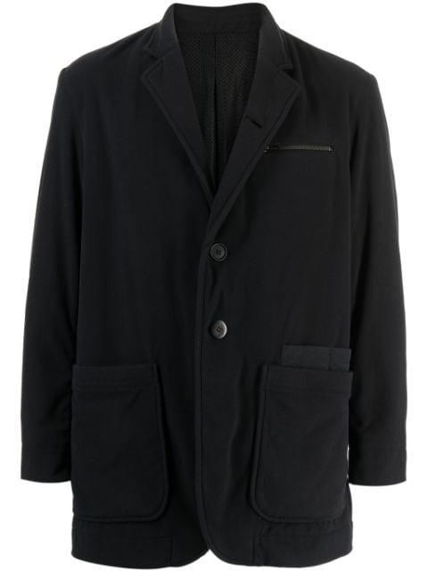 logo-appliqué single-breasted blazer by UNDERCOVER