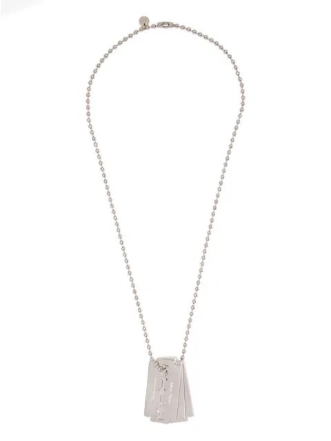 logo-charm necklace by UNDERCOVER