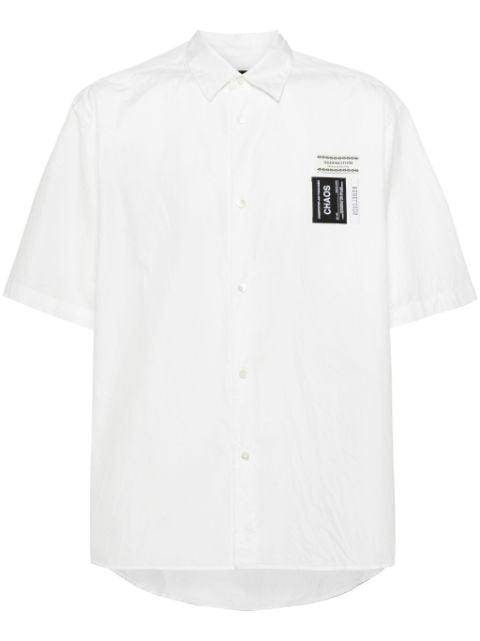 logo-patch cotton shirt by UNDERCOVER