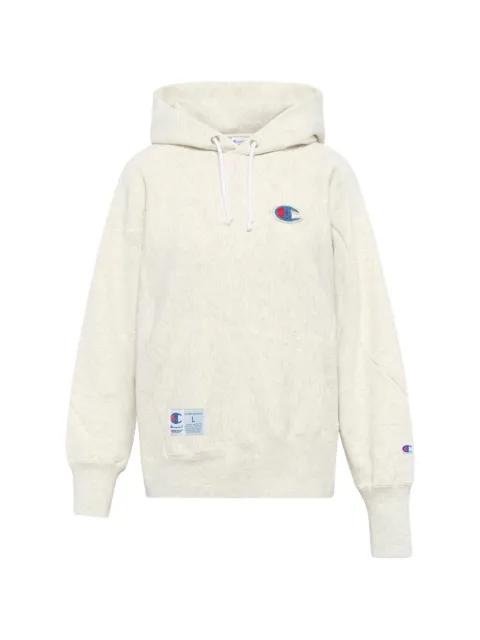 logo-patch drawstring hoodie by UNDERCOVER
