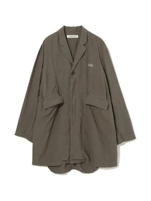 logo-print notched-lapel jacket by UNDERCOVER