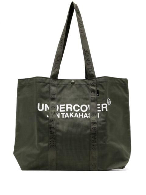 logo-printed tote bag by UNDERCOVER