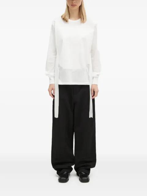 long-sleeve tie-detail blouse by UNDERCOVER