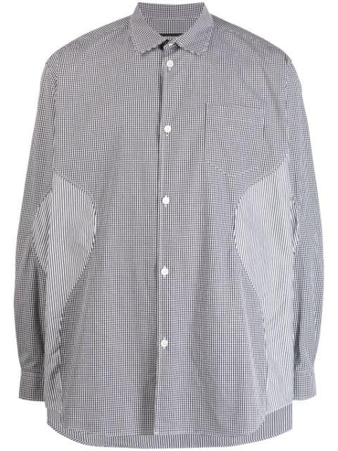 mixed-print cotton shirt by UNDERCOVER