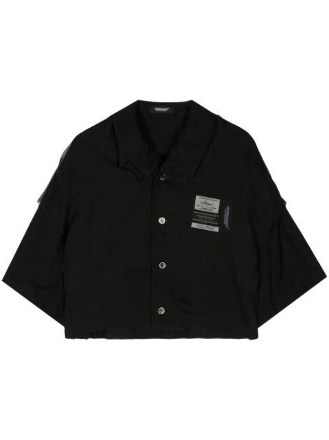 name-tag button-up shirt by UNDERCOVER