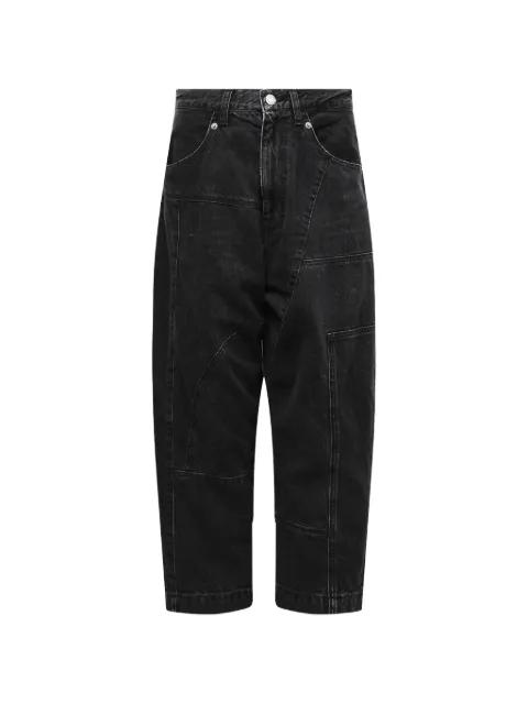 panelled cropped jeans by UNDERCOVER