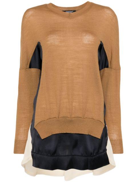 panelled jumper by UNDERCOVER