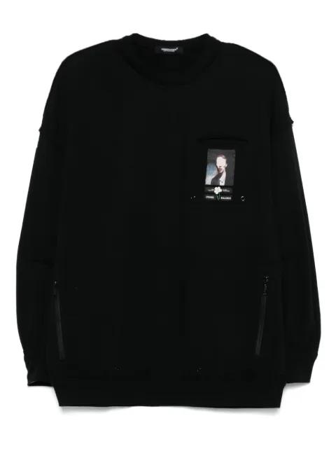 patch-detail sweatshirt by UNDERCOVER