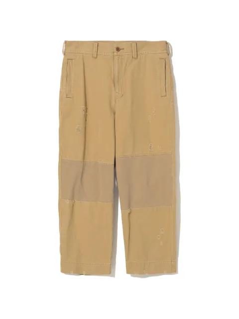 patchwork distressed trousers by UNDERCOVER