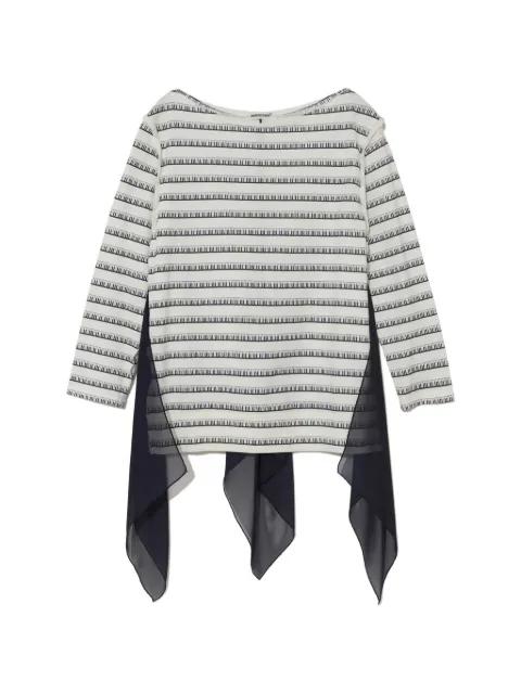 piano-print draped-panel top by UNDERCOVER