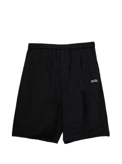 pinstripe logo shorts by UNDERCOVER
