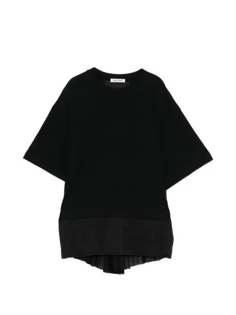 pleated panelled T-shirt by UNDERCOVER