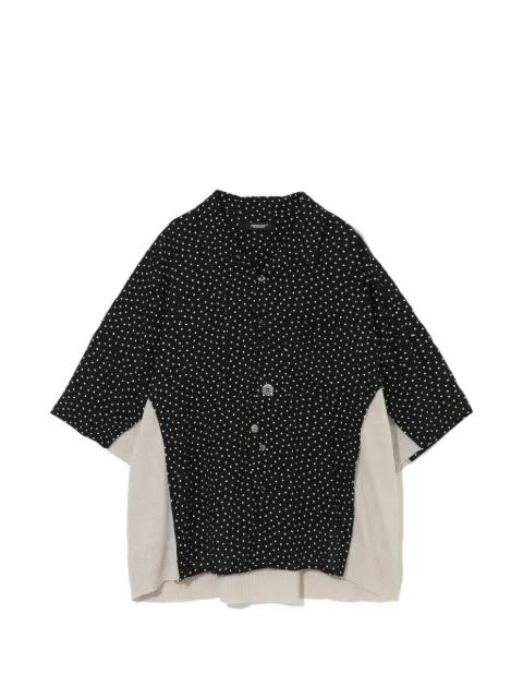polka-dot layered shirt by UNDERCOVER